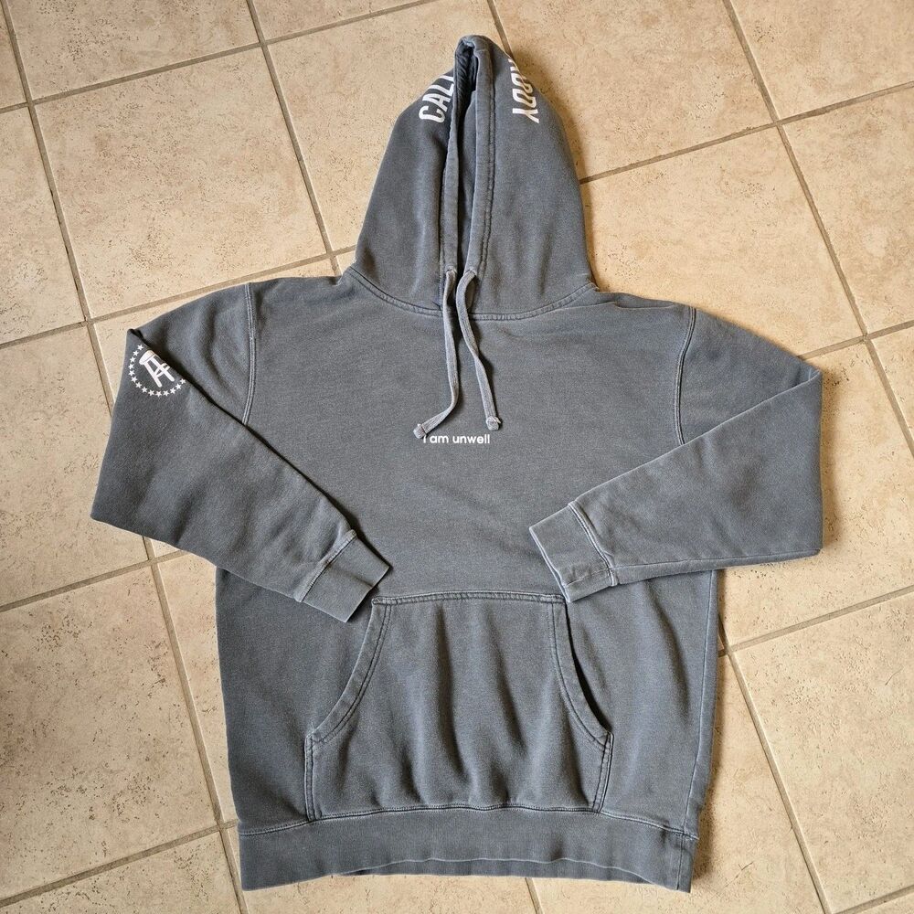 Call Her Daddy Hoodie Mens L Gray I Am Unwell Barstool Sports Fleece Pullover